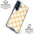 Yellow and White Checkerboard Galaxy S25 Clear Case
